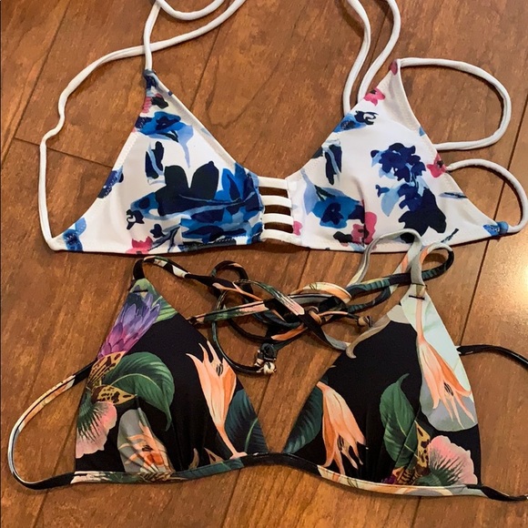H&M Other - Two floral small bikini tops